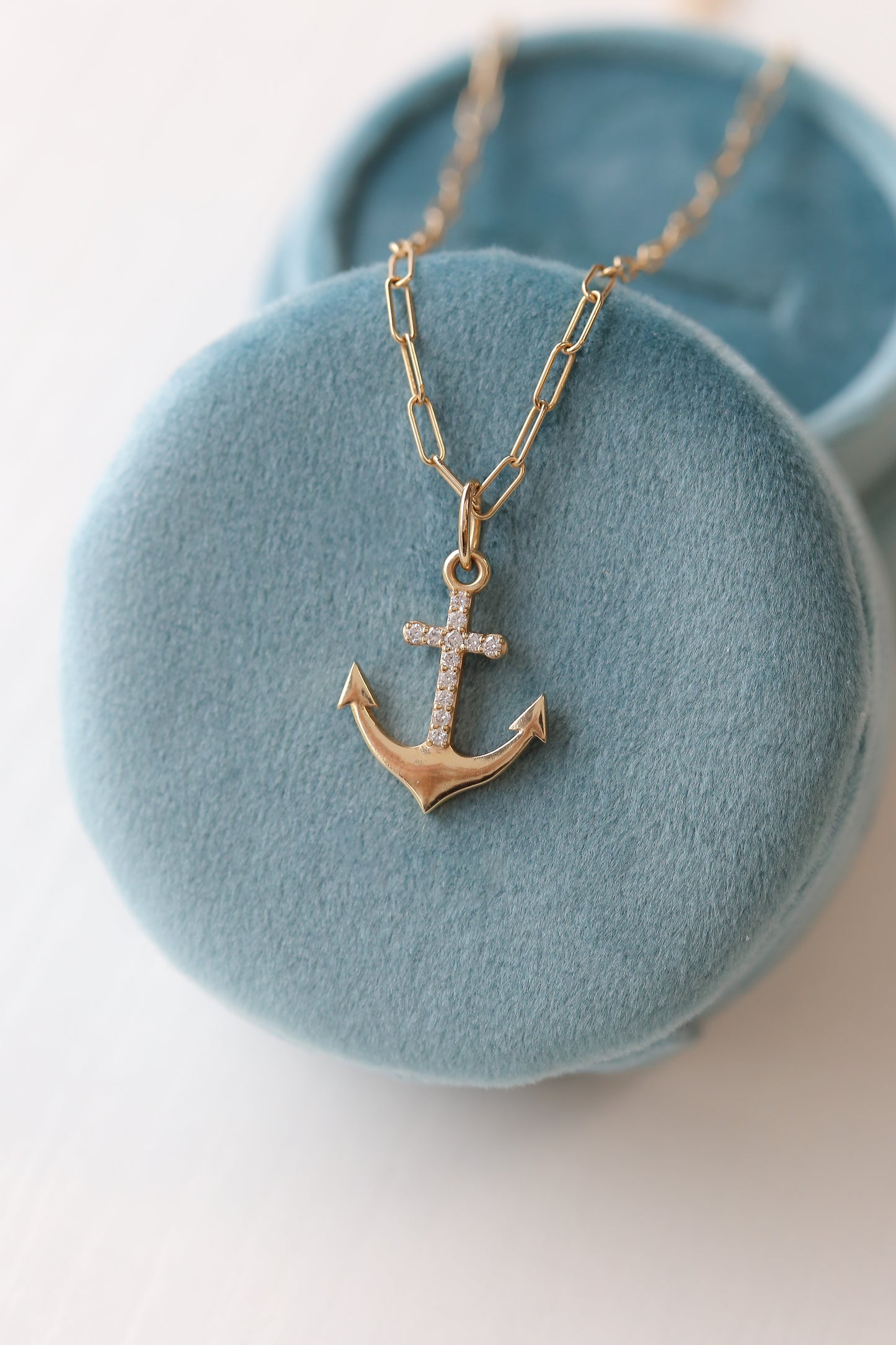 Anchor of Hope Diamond Pendant
